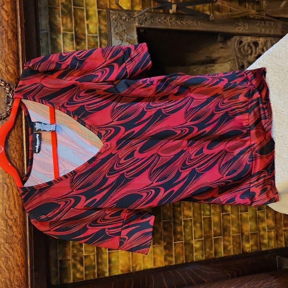 Red and Black Dress Shirt